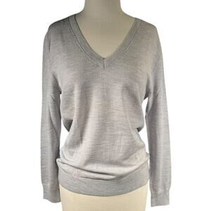 Banana Republic 100% Merino Wool V-Neck Sweater – Gray – Size Small – NWOT
